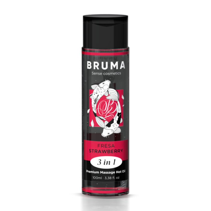 BRUMA - ACEITE DE MASAJE PREMIUM EFECTO CALOR SABOR FRESA 3 EN 1 - 100 ML - CandyHot - Foto 1