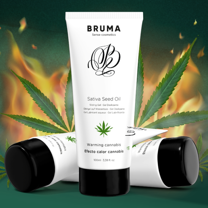 BRUMA - GEL DESLIZANTE CON ACEITE DE SEMILLA EFECTO CALOR SABOR CANNABIS 100 ML - CandyHot - Foto 6
