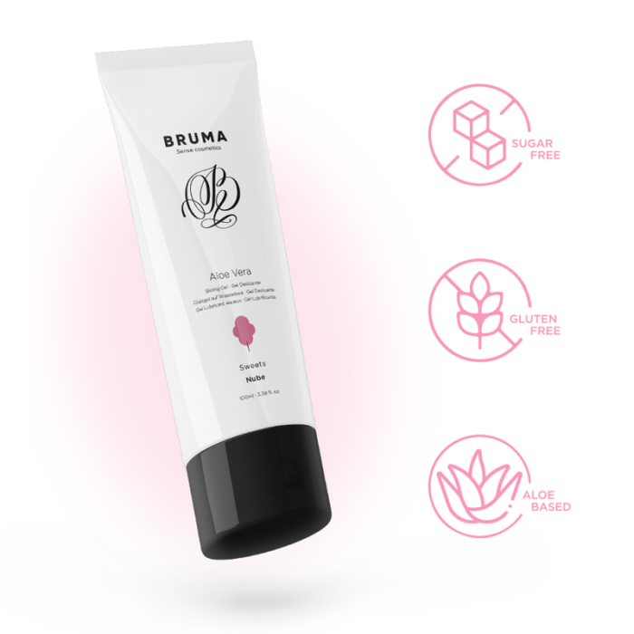 BRUMA - GEL DESLIZANTE CON ALOE VERA SABOR A NUBE 100 ML - CandyHot - Foto 2
