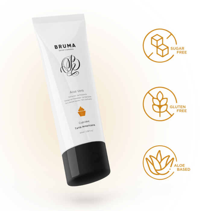 BRUMA - GEL DESLIZANTE CON ALOE VERA SABOR A TARTA AMERICANA 100 ML - CandyHot - Foto 2