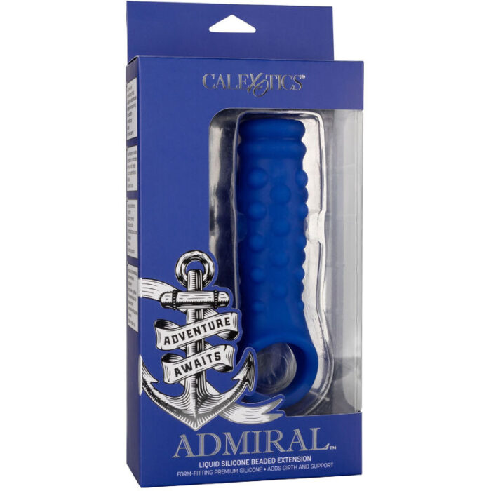 CALEXOTICS - ADMIRAL BEADED FUNDA PENE SILICONA LÍQUIDA AZUL - CandyHot - Foto 6