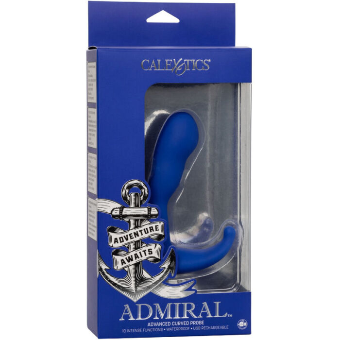 CALEXOTICS - ADMIRAL CURVED ESTIMULADOR & VIBRADOR ANAL AZUL - CandyHot - Foto 5