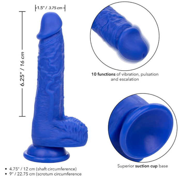 CALEXOTICS - ADMIRAL SAILOR DILDO REALÍSTICO VIBRADOR AZUL - CandyHot - Foto 4