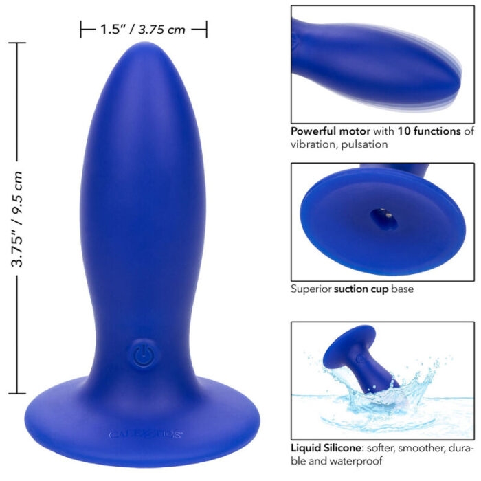 CALEXOTICS - ADMIRAL TORPEDO PLUG ANAL VIBRADOR AZUL - CandyHot - Foto 4
