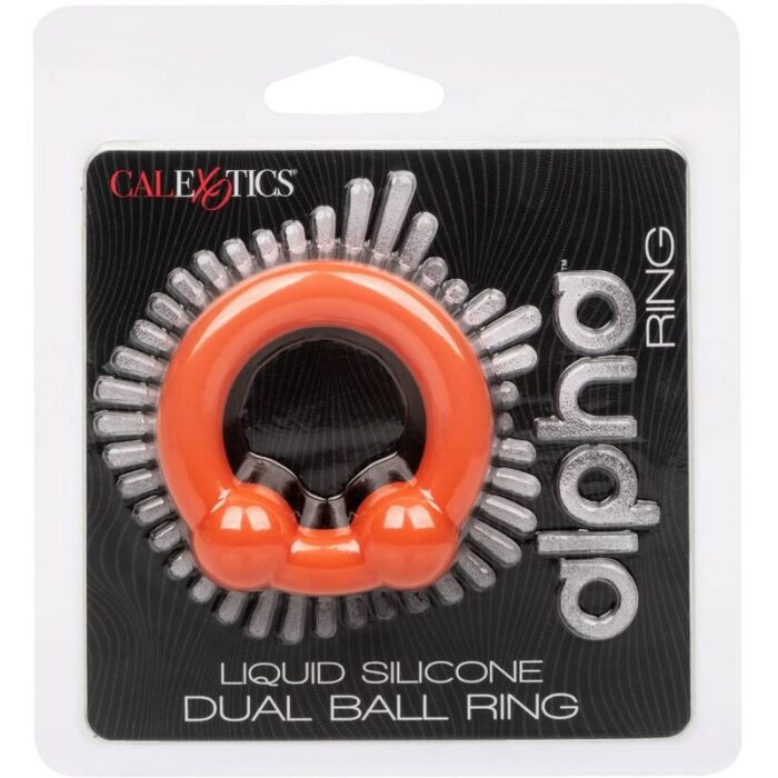 CALEXOTICS - ALPHA ANILLO DOBLE BOLA NARANJA - CandyHot - Foto 2