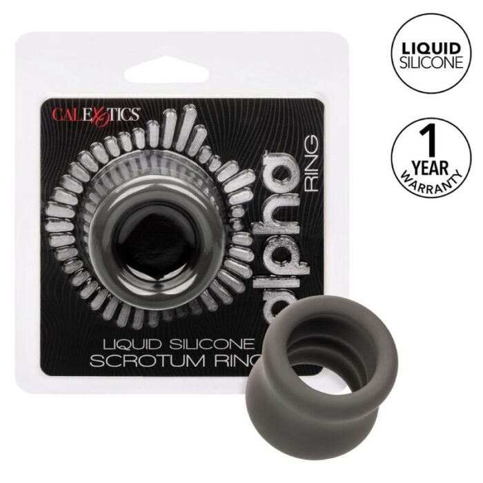 CALEXOTICS - ALPHA ANILLO EXTENSIÓN ESCROTO DOBLE NEGRO - CandyHot - Foto 1