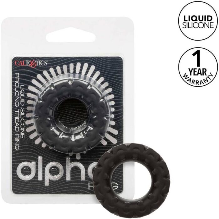 CALEXOTICS - ALPHA ANILLO PROLONG BANDA DE RODADURA NEGRO - CandyHot - Foto 1