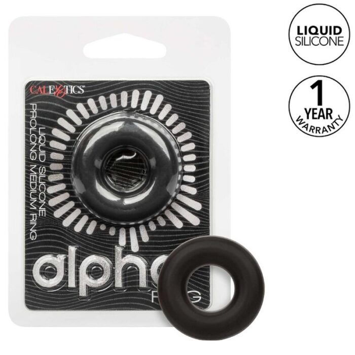 CALEXOTICS - ALPHA ANILLO PROLONG MEDIO NEGRO - CandyHot - Foto 1