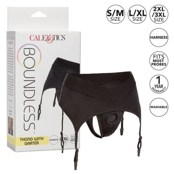 CALEXOTICS - BOUNDLESS ARNÉS TANGA CON LIGUERO L/XL - CandyHot - Foto 2