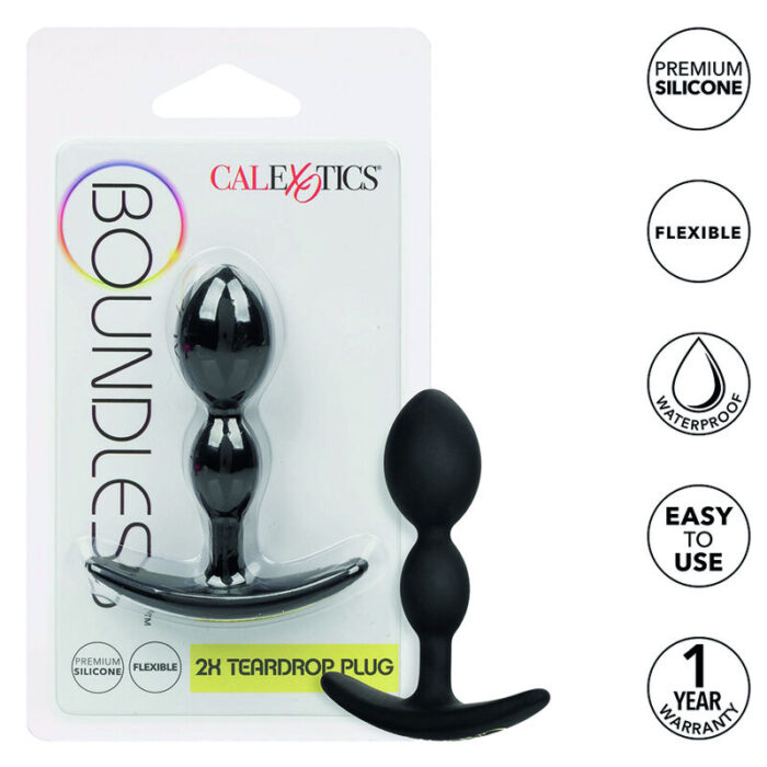CALEXOTICS - BOUNDLESS PLUG ANAL LGRIMA 2X - CandyHot - Foto 1
