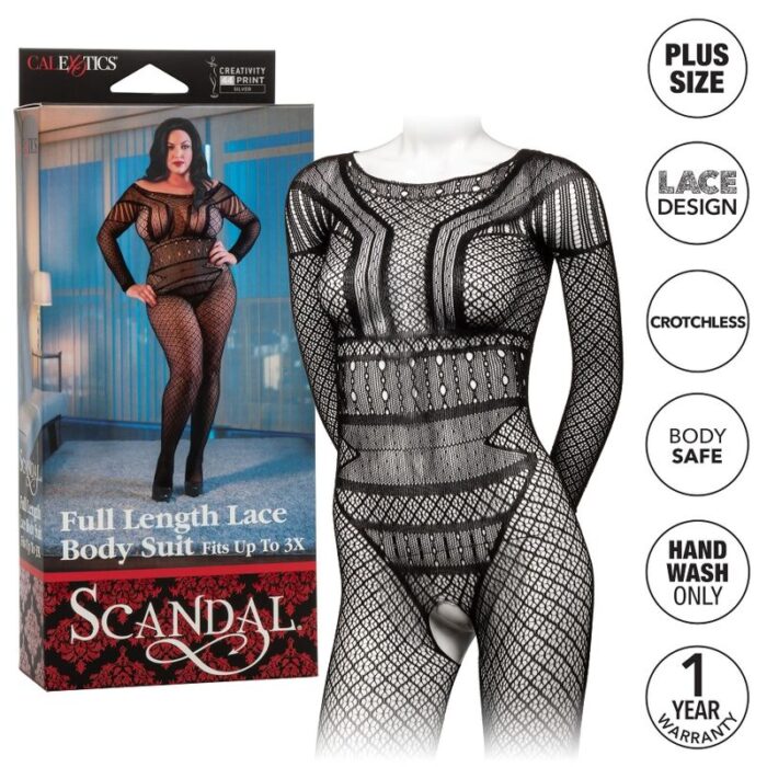 CALEXOTICS - LACE BODY SUIT TALLA PLUS - CandyHot - Foto 3