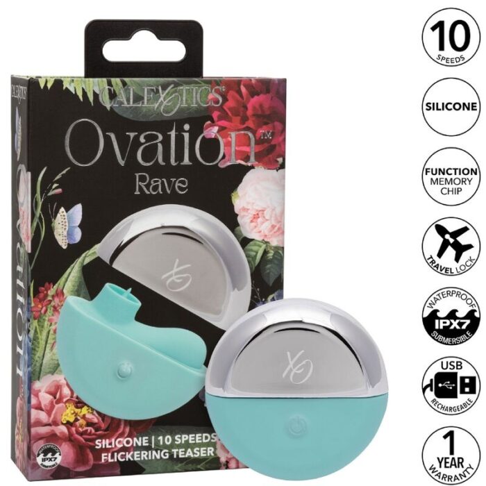 CALEXOTICS - OVATION RAVE ESTIMULADOR VERDE AGUA - CandyHot - Foto 2