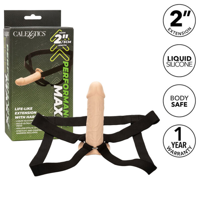 CALEXOTICS - PERFORMANCE MAXX EXTENSIÓN REALISTA CON ARNÉS PIEL CLARO - CandyHot - Foto 2