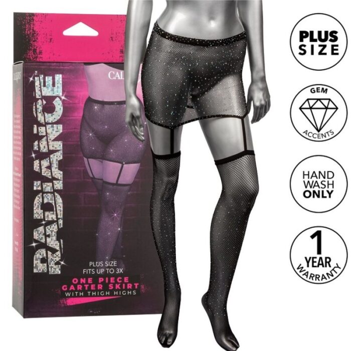 CALEXOTICS - RADIANCE FALDA DE LIGA HASTA EL MUSLO TALLA GRANDE - CandyHot - Foto 1