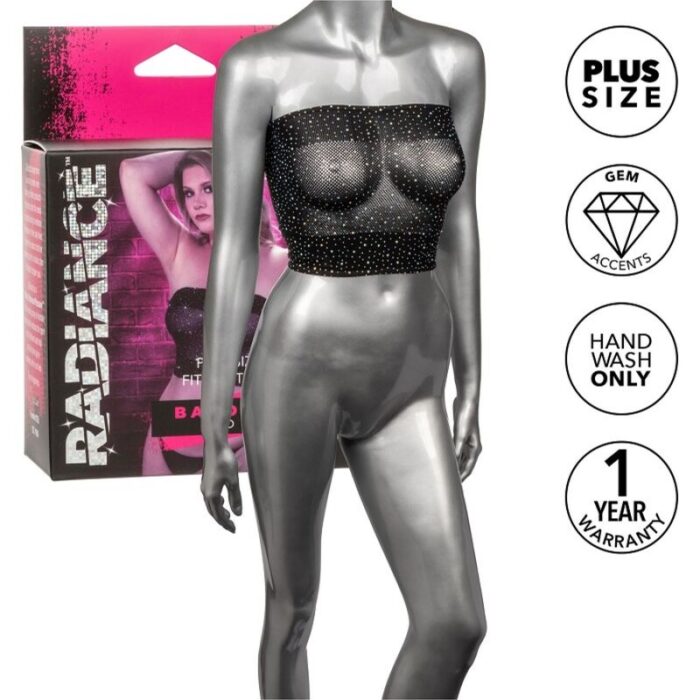 CALEXOTICS - RADIANCE TOP BANDEAU PEDRERÍA TALLA GRANDE - CandyHot - Foto 1