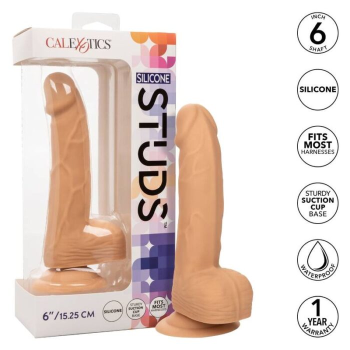 CALEXOTICS - SILICONE STUDS 15.24 CM SKIN - CandyHot - Foto 1