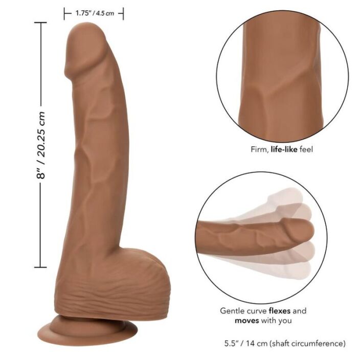 CALEXOTICS - SILICONE STUDS 20.32 CM BROWN - CandyHot - Foto 2
