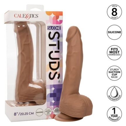 CALEXOTICS - SILICONE STUDS 20.32 CM BROWN - CandyHot - Foto 1