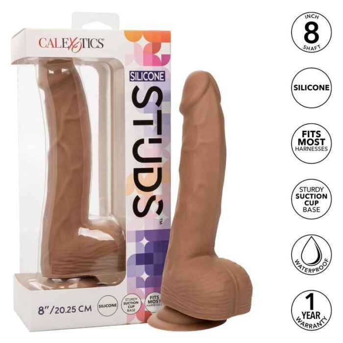 CALEXOTICS - SILICONE STUDS 20.32 CM BROWN - CandyHot - Foto 1