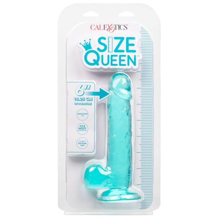 CALEXOTICS - SIZE QUEEN DILDO AZUL 15.3 CM - CandyHot - Foto 6