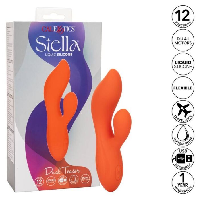 CALEXOTICS - STELLA DUAL TEASER NARANJA - CandyHot - Foto 2
