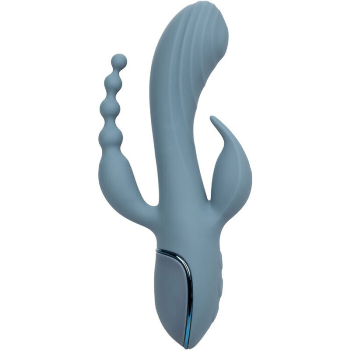 CALEXOTICS - VIBRADOR TRIPLE ÉXTASIS GRIS - CandyHot - Foto 3