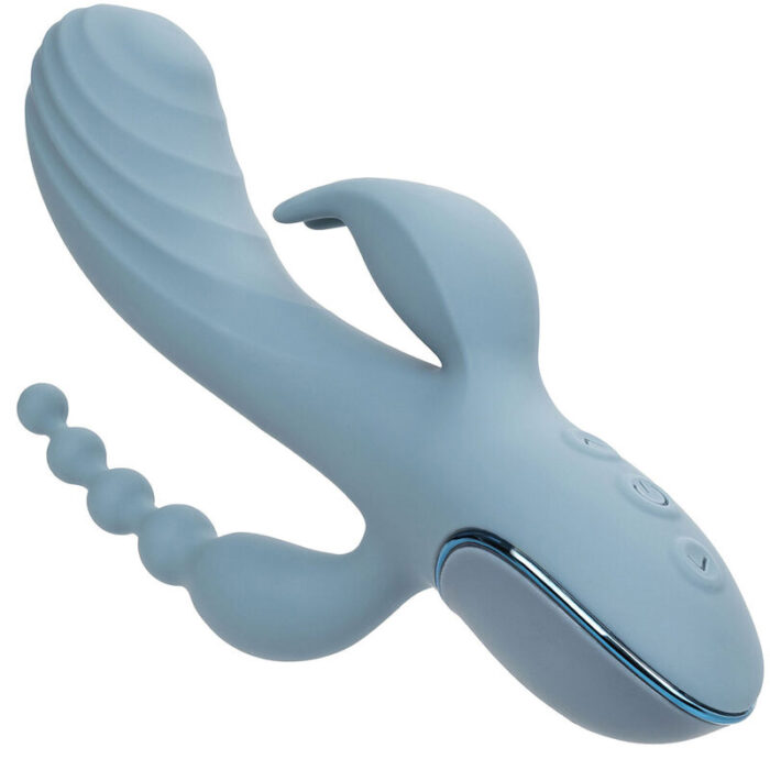 CALEXOTICS - VIBRADOR TRIPLE ÉXTASIS GRIS - CandyHot - Foto 5