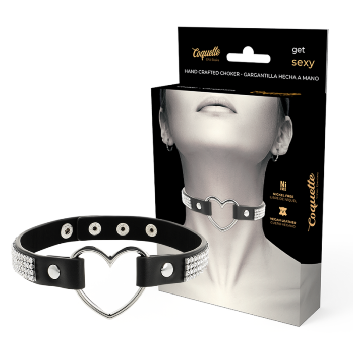 COQUETTE CHIC DESIRE - CHOKER CUERO VEGANO CORAZON - CandyHot - Foto 1