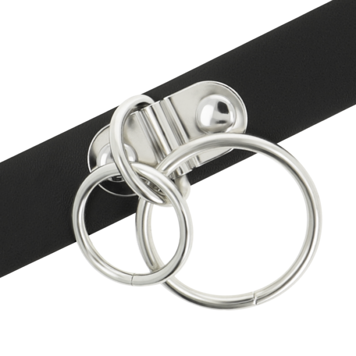 COQUETTE CHIC DESIRE - CHOKER CUERO VEGANO DOBLE ANILLA - CandyHot - Foto 4