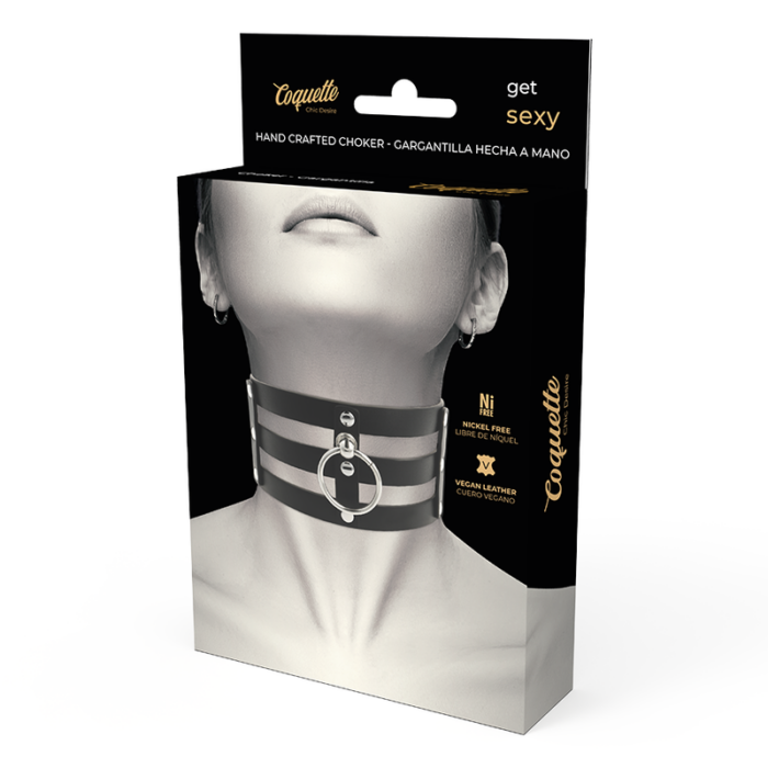 COQUETTE CHIC DESIRE - CHOKER CUERO VEGANO ESTILO FETISH - CandyHot - Foto 6