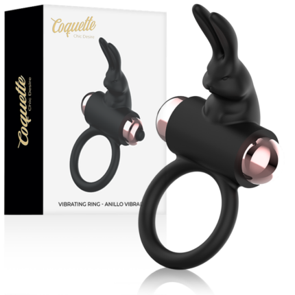 COQUETTE CHIC DESIRE - COCK RING ANILLO VIBRADOR NEGRO / GOLD - CandyHot - Foto 1
