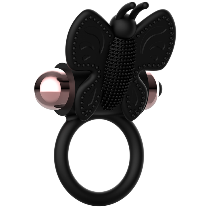 COQUETTE CHIC DESIRE - COCK RING BUTTERFLY ANILLO VIBRADOR NEGRO / GOLD - CandyHot - Foto 3