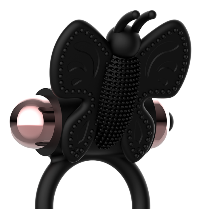 COQUETTE CHIC DESIRE - COCK RING BUTTERFLY ANILLO VIBRADOR NEGRO / GOLD - CandyHot - Foto 4