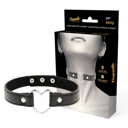 COQUETTE CHIC DESIRE - COLLAR CUERO VEGANO ACCESORIO WOMAN CORAZÓN - CandyHot - Foto 1