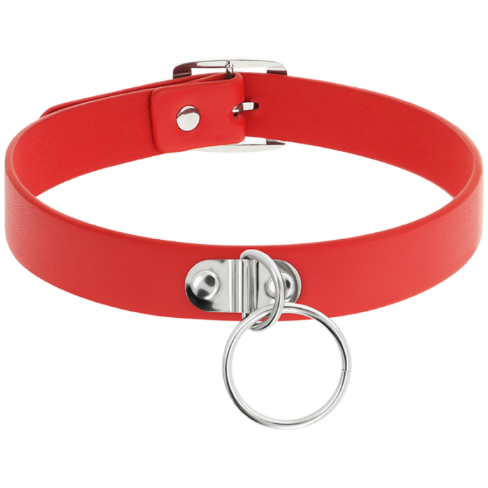 COQUETTE CHIC DESIRE - COLLAR CUERO VEGANO ROJO ACCESORIO WOMAN FETISH - CandyHot - Foto 3
