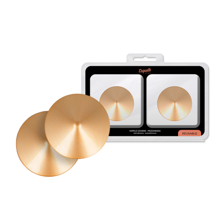 COQUETTE CHIC DESIRE - CUBRE PEZONES METAL CIRCULOS DORADOS - CandyHot - Foto 1