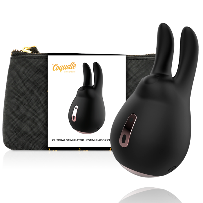 COQUETTE CHIC DESIRE - ESTIMULADOR CLÍTORIS NEGRO / GOLD CONEJO - CandyHot - Foto 1