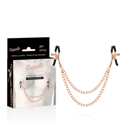 COQUETTE CHIC DESIRE - FANTASY PINZAS METALICAS PEZONES CON CADENA - CandyHot - Foto 1