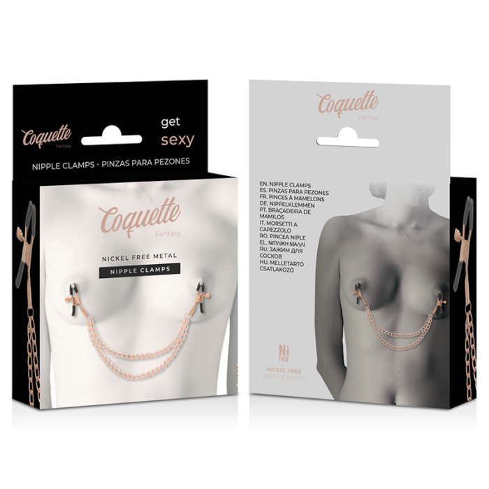 COQUETTE CHIC DESIRE - FANTASY PINZAS METALICAS PEZONES CON CADENA - CandyHot - Foto 6