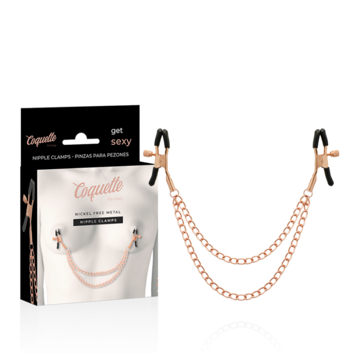 COQUETTE CHIC DESIRE - FANTASY PINZAS METALICAS PEZONES CON CADENA - CandyHot - Foto 1