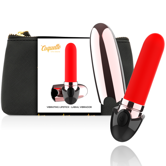 COQUETTE CHIC DESIRE - PINTALABIOS VIBRADOR RECARGABLE LUXE NEGRO / GOLD - CandyHot - Foto 1