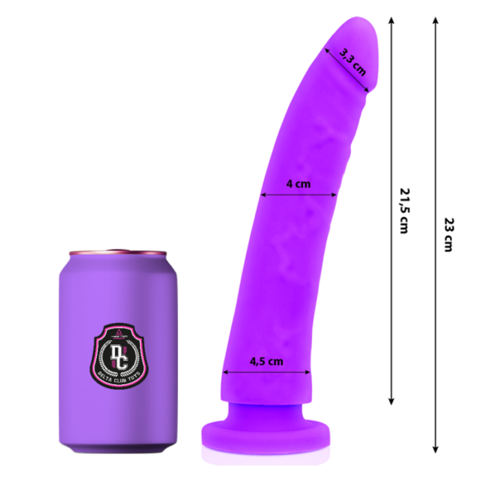 DELTA CLUB - DILDO REALISTA LILA SILICONA MEDICA 23 CM -O- 4.5 CM - CandyHot - Foto 1