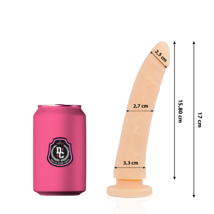 DELTA CLUB - DILDO REALISTA NATURAL SILICONA MEDICA 17 CM -O- 3 CM - CandyHot - Foto 1