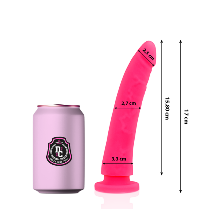 DELTA CLUB - DILDO REALISTA ROSA SILICONA MEDICA 17 CM -O- 3 CM - CandyHot - Foto 1