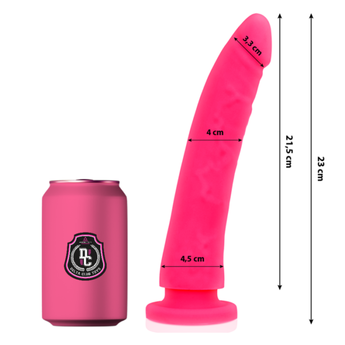 DELTA CLUB - DILDO REALISTA ROSA SILICONA MEDICA 23 CM -O- 4.5 CM - CandyHot - Foto 1