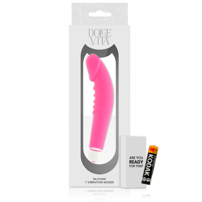 DOLCE VITA - REALISTIC PLEASURE VIBRADOR SILICONA ROSA - CandyHot - Foto 5