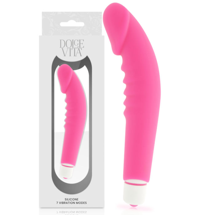 DOLCE VITA - REALISTIC PLEASURE VIBRADOR SILICONA ROSA - CandyHot - Foto 1