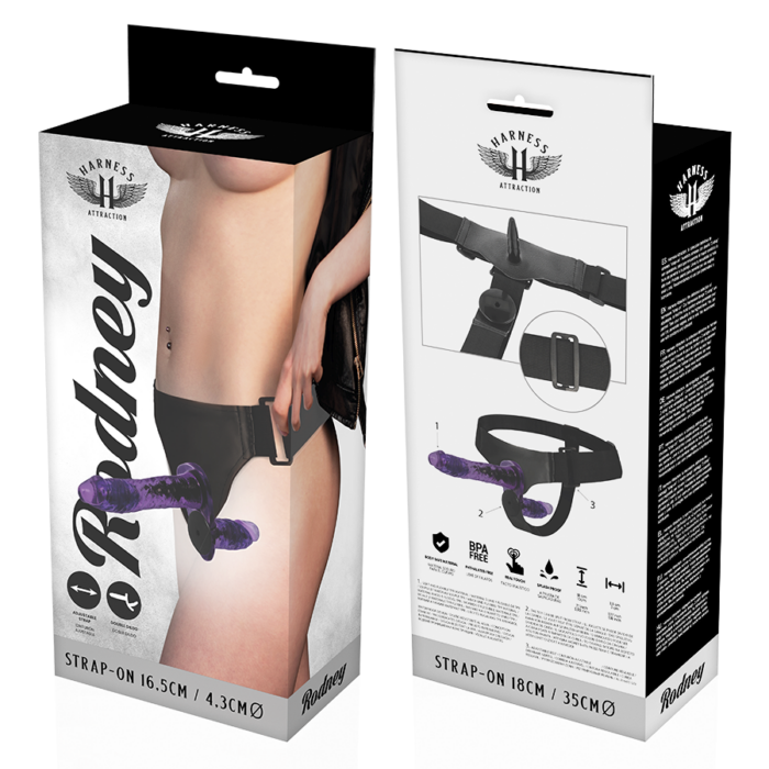 HARNESS ATTRACTION - RODNEY DOBLE PENETRACIÓN VIBRADOR 18 CM -O- 3.5 CM - CandyHot - Foto 6
