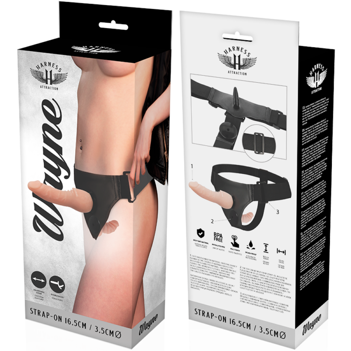 HARNESS ATTRACTION - WAYNE DOBLE PENETRACIÓN 16.5 CM -O- 3.5 CM - CandyHot - Foto 6