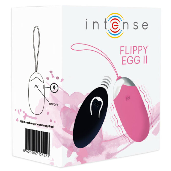 INTENSE - FLIPPY II HUEVO RECARGABLE REMOTO ROSA - CandyHot - Foto 5